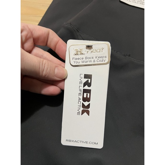 NWT RBX Terrain Gray Leggings Womens XS Fleece Lined Heat Active - Picture 2 of 11